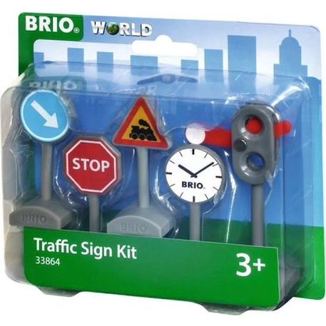 Panneaux de Signalisation - BRIO - 33864 - Feux de signalisation manuels - 5 pièces - Intérieur - Mixte BLANC 1 - vertbaudet enfant 