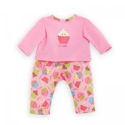 -Pyjama 2 pièces à motifs cupcakes pour poupée Ma Corolle - COROLLE - Enfant - Rose - Mixte - A partir de 3 ans