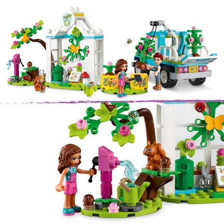 LEGO 41707 Friends Le Camion Planteur d’Arbres, Jouet, Jardinage Écologique, Camion Électrique, Filles et Garçons Dès 6 Ans BLEU 3 - vertbaudet enfant 