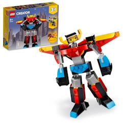 Jouet-Jeux d'imagination-LEGO® Creator 31124 Le Super Robot, Jouet 3 en 1 Robot Dragon Avion