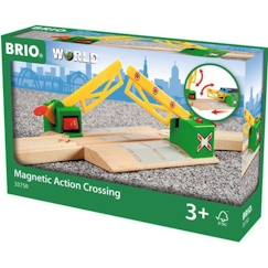 Jouet-Jeux d'imagination-Passage à niveau magnétique Brio 33750 - Accessoire pour circuit de train en bois