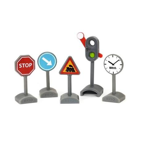 Panneaux de Signalisation - BRIO - 33864 - Feux de signalisation manuels - 5 pièces - Intérieur - Mixte BLANC 5 - vertbaudet enfant 