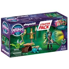 Jouet-Jeux d'imagination-Figurines, mini mondes, héros et animaux-PLAYMOBIL - 70905 - AYUMA - Starter Pack - Knight Fairy avec raton laveur