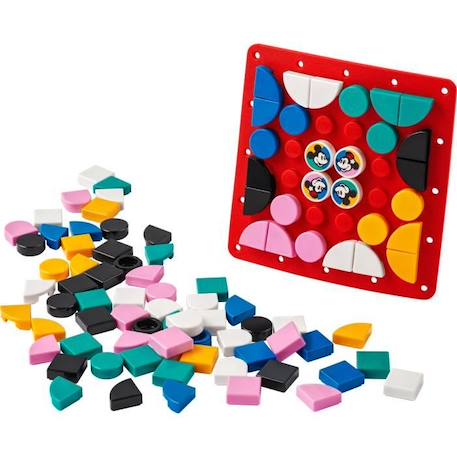 LEGO DOTS 41963 - Plaque à Coudre Mickey Mouse et Minnie Mouse - Jeu de construction créatif pour enfants ROUGE 2 - vertbaudet enfant 