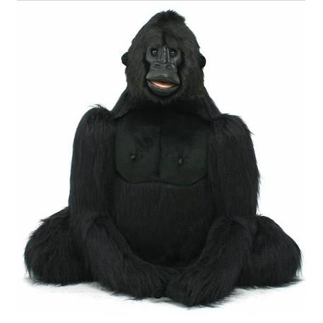 Peluche gorille géant assis 110 cm - ANIMA - Plush - Intérieur NOIR 1 - vertbaudet enfant 