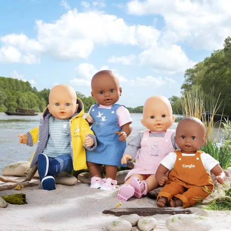 Ciré pour bébé poupée 36cm - Corolle - Réversible Bords de Loire - Rose/Blanc - Garantie 2 ans BLANC 3 - vertbaudet enfant 