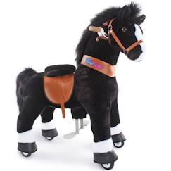 PonyCycle - Cheval à monter noir à roues avec frein  - vertbaudet enfant
