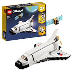 Jouet-Jeux d'imagination-LEGO® Creator 3-en-1 31134 La Navette Spatiale, Jouet Figurine Astronaute avec Vaisseau, Enfants 6 Ans