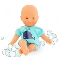 Jouet-Poupons et poupées-Corolle - Poupon mini bain Bleu 20cm - Mixte - 18 mois - Idéal pour le bain et la piscine