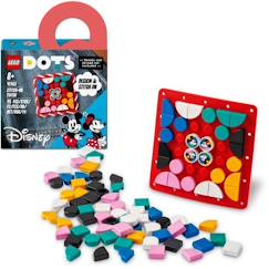 -LEGO DOTS 41963 - Plaque à Coudre Mickey Mouse et Minnie Mouse - Jeu de construction créatif pour enfants