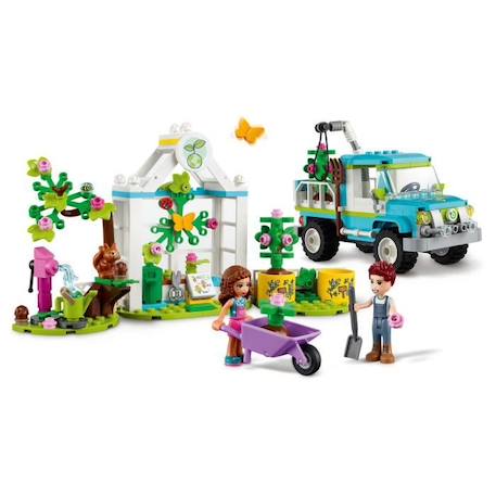 LEGO 41707 Friends Le Camion Planteur d’Arbres, Jouet, Jardinage Écologique, Camion Électrique, Filles et Garçons Dès 6 Ans BLEU 2 - vertbaudet enfant 