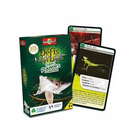 Jeu de cartes Bioviva - Défis Nature Super pouvoirs des animaux - Vert - A partir de 7 ans - Mixte VERT 1 - vertbaudet enfant 