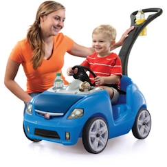 Jouet-Premier âge-Bascules, chariots de marche, trotteurs et porteurs-Porteur auto pour enfant Wisper Ride Step2 en bleu avec barre de poussée - dès 18 mois