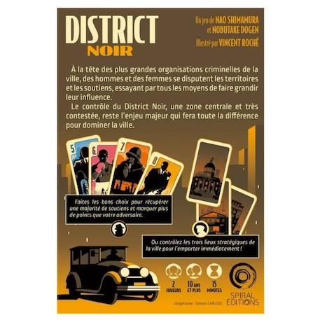 Jeu de société District Noir - Spiral Editions - BLACKROCK - 2 joueurs - 15 min - Mixte - Aqua NOIR 4 - vertbaudet enfant 