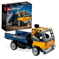 -LEGO® Technic 42147 Le Camion à Benne Basculante, 2-en-1, Pelleteuse Jouet, Engin de Chantier