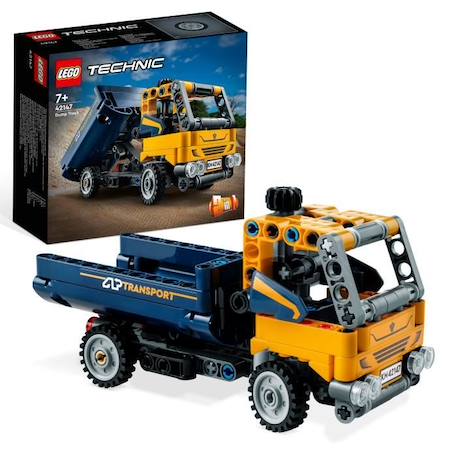 LEGO® Technic 42147 Le Camion à Benne Basculante, 2-en-1, Pelleteuse Jouet, Engin de Chantier BLANC 1 - vertbaudet enfant 