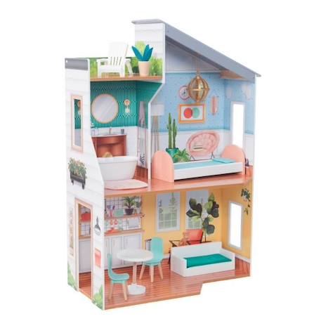 KidKraft - Maison de poupées Emily en bois avec 10 accessoires inclus ORANGE 3 - vertbaudet enfant 