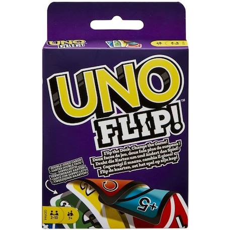 Jeu de Cartes UNO Flip - Mattel Games - Dès 7 ans - Cartes réversibles et carte Flip pour plus de stratégie VIOLET 1 - vertbaudet enfant 