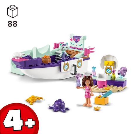 LEGO® Gabby et la Maison Magique 10786 Le Bateau et le Spa de Gabby et Marine, Jouet avec Figurines BLANC 2 - vertbaudet enfant 