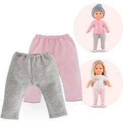 Jouet-Poupons et poupées-Ensemble leggings pour poupée Ma Corolle 36cm - Corolle - 2 leggings gris et rose