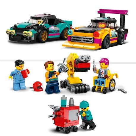 LEGO® City 60389 Le Garage de Customisation, Jouet de Voitures, Atelier et Minifigurines BLANC 3 - vertbaudet enfant 