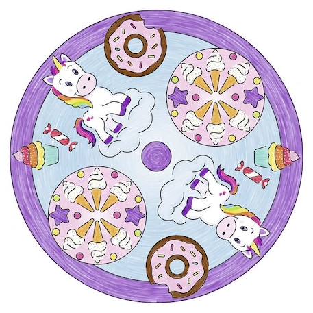 Ravensburger Mandala Design Licorne - Loisirs créatifs pour enfants dès 6 ans ROSE 4 - vertbaudet enfant 