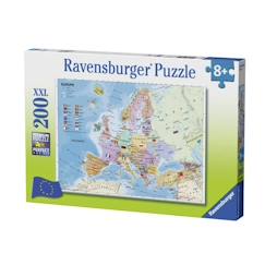Jouet-Jeux éducatifs-Ravensburger - Puzzle 200 pièces XXL - Carte d'Europe - Mixte - A partir de 8 ans