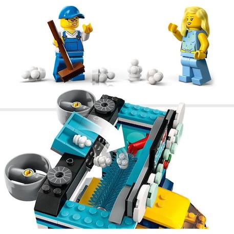 LEGO® City 60362 La Station de Lavage, Jouet pour Enfants Dès 6 Ans, avec Voiture et Minifigurines BLEU 5 - vertbaudet enfant 