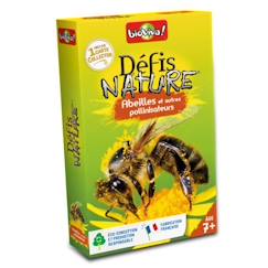 Jouet-Jeux de société-Jeu de cartes Bioviva - Défis nature abeilles et autres pollinisateurs pour enfants à partir de 7 ans