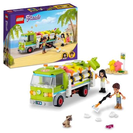 LEGO® Friends 41712 Le Camion de Recyclage, Jouet Éducatif, avec Mini-poupée Emma VERT 1 - vertbaudet enfant 