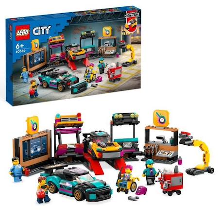 LEGO® City 60389 Le Garage de Customisation, Jouet de Voitures, Atelier et Minifigurines BLANC 1 - vertbaudet enfant 