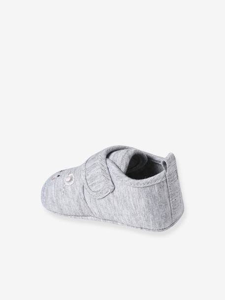 Chaussons souples scratchés bébé gris chiné 5 - vertbaudet enfant 