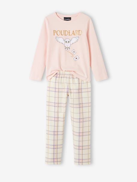 Pyjama fille Harry Potter® rose pâle/imprimé carreaux 1 - vertbaudet enfant 