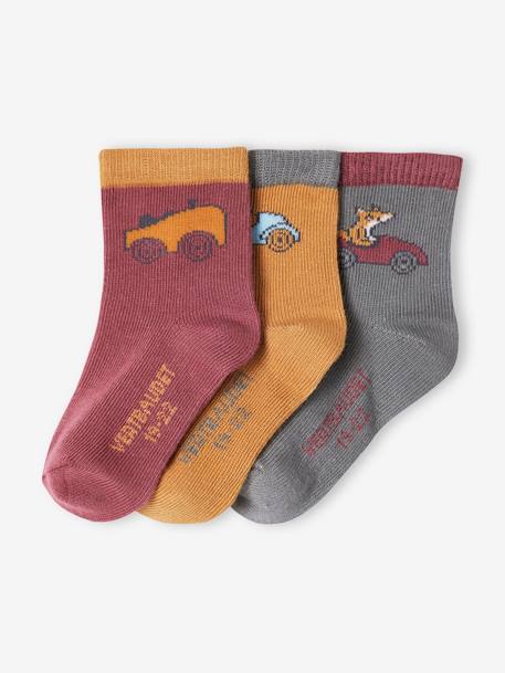 Lot de 3 paires de chaussettes voitures bébé garçon  - vertbaudet enfant