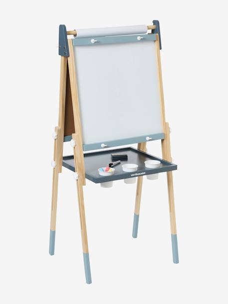 Tableau pliable et réglable en hauteur 3 en 1 en bois FSC® blanc+marine+multicolore+Rose 12 - vertbaudet enfant 