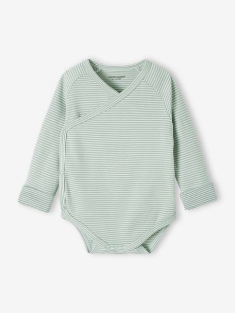 Lot de 5 bodies bébé évolutif ouverture naissance bleu grisé 4 - vertbaudet enfant 