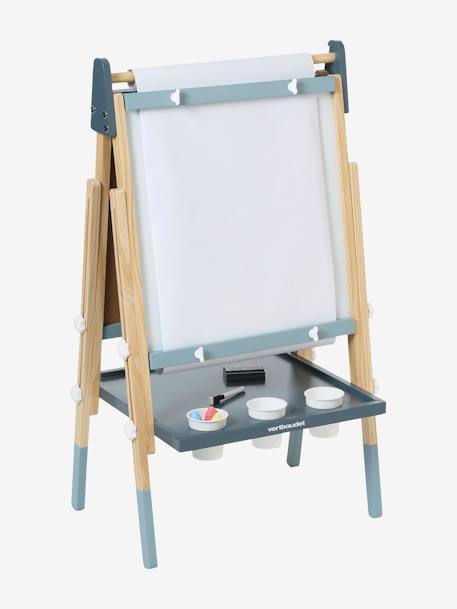 Tableau pliable et réglable en hauteur 3 en 1 en bois FSC® blanc+marine+multicolore+Rose 14 - vertbaudet enfant 