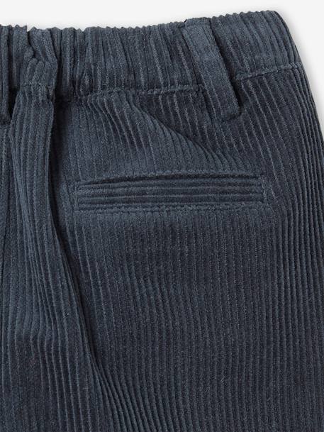 Pantalon bébé velours côtelé anthracite+marron 4 - vertbaudet enfant 