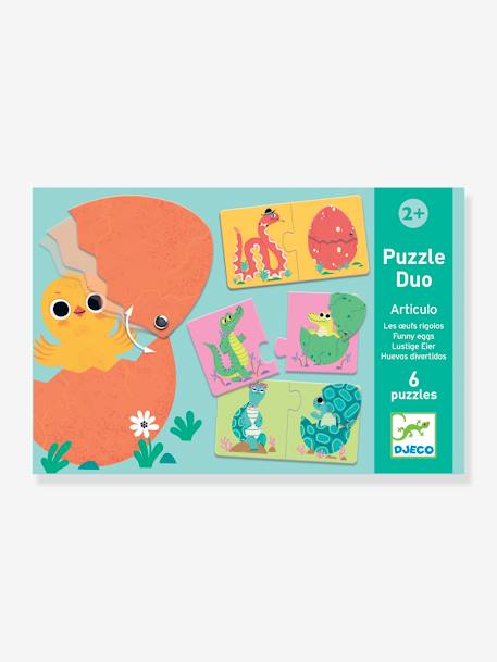 Puzzle Duo Articulo - Les oeufs rigolos - orange 1 - vertbaudet enfant 