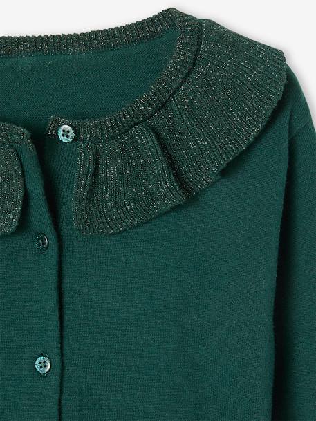 Gilet boléro à collerette effet irisé fille vert 3 - vertbaudet enfant 