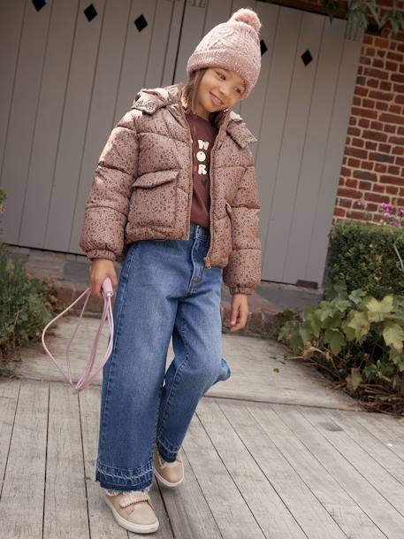 Ensemble bonnet + snood + moufles/mitaines torsadé fille mauve 9 - vertbaudet enfant 