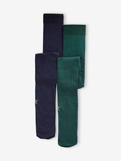 -Lot de 2 collants étoiles en polyamide fille