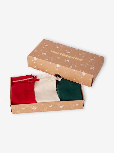 Coffret de Noël Girly Socks lot de 3 paires de chaussettes à noeud fille rouge 4 - vertbaudet enfant 