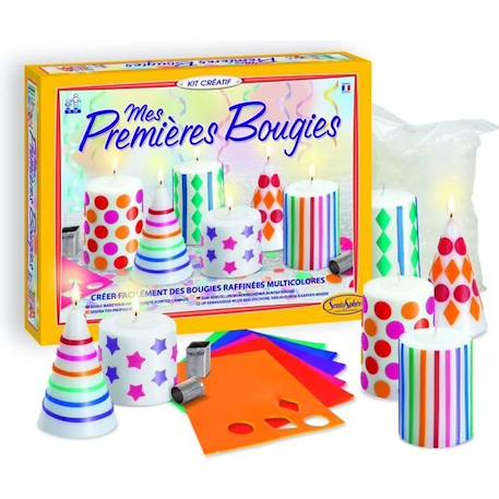 Kit créatif Mes Premières Bougies - SENTOSPHERE - Fille - À partir de 8 ans BLANC 1 - vertbaudet enfant 