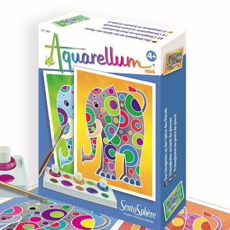 SENTOSPHERE - Aquarellum Mini Elephants - Peinture pour enfants - Mixte - A partir de 3 ans BLEU 1 - vertbaudet enfant 