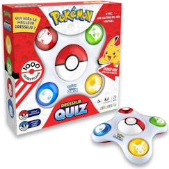 Jouet-Bandai - Pokémon - Dresseur Quiz - Quiz connaissances 100% Pokémon - Jeu électronique interactif - parle français