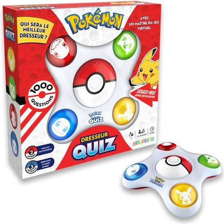 Bandai - Pokémon - Dresseur Quiz - Quiz connaissances 100% Pokémon - Jeu électronique interactif - parle français BLANC 1 - vertbaudet enfant 