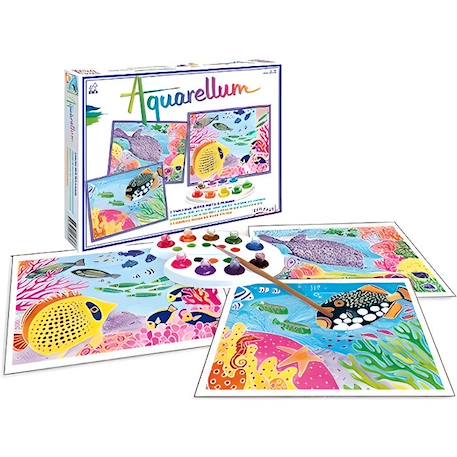 SENTOSPHERE - Aquarellum Fonds Coralliens - Peinture pour Enfant - Mixte - A partir de 3 ans BLANC 1 - vertbaudet enfant 