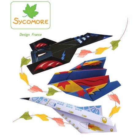 Pochette Origami Avions - Sycomore - Petit modèle - 18 feuilles - Garçon - A partir de 7 ans BLEU 2 - vertbaudet enfant 