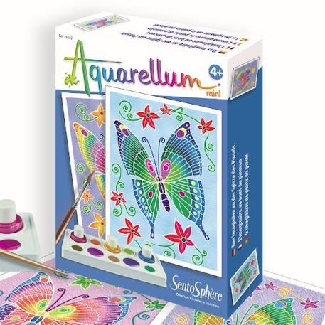 SENTOSPHERE - Aquarellum Mini Papillons - Peinture pour Enfants - Mixte - A partir de 3 ans VERT 1 - vertbaudet enfant 